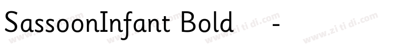 SassoonInfant Bold 粗字体转换
